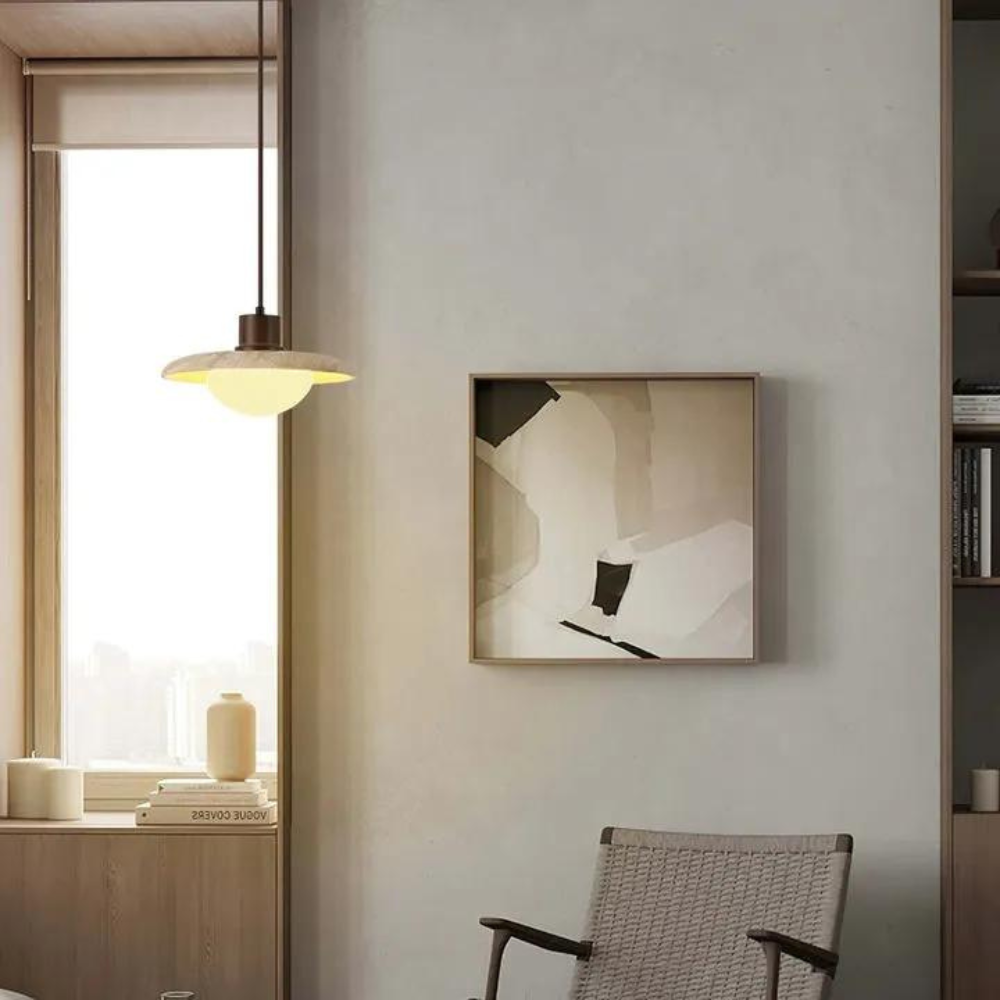 Travertin-Pendelleuchte - Luxuriöses und natürliches Design