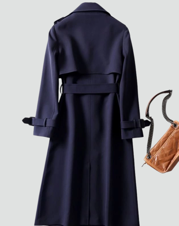 Waterdichte lange trenchcoat met ceintuur voor dames