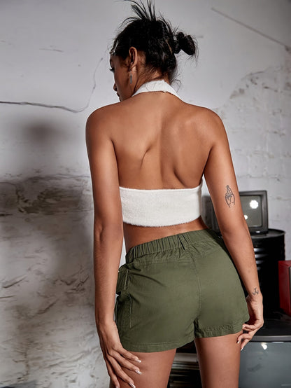 Casual Cargo Shorts with Elastic Waist – Comfortable and Functional
