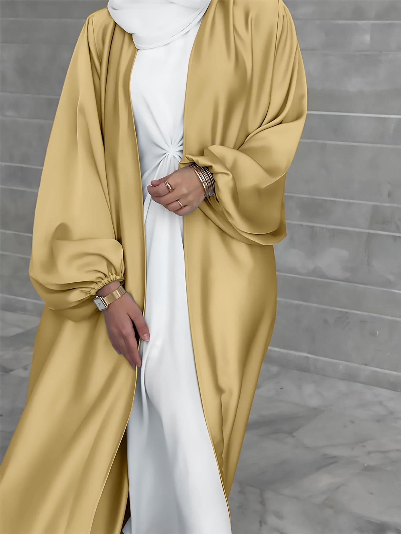 Elegantes Abaya-Kleid mit Gürtel – Eva