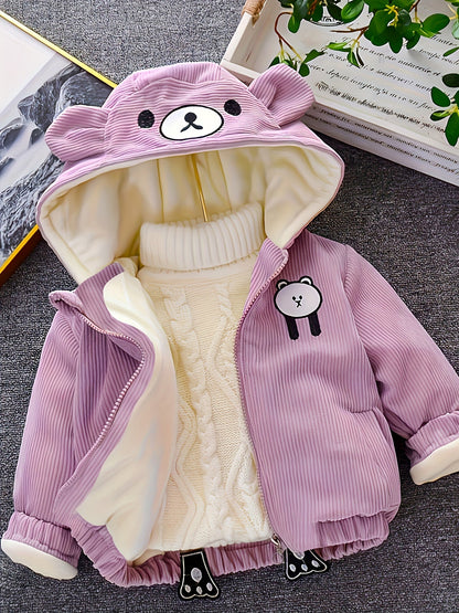 Children's Winter Corduroy Jacket with Hood - Ethan