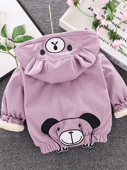 Children's Winter Corduroy Jacket with Hood - Ethan