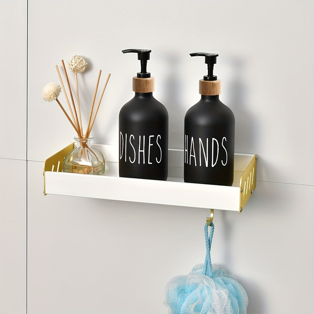 Modern Soap Dispenser with Wooden Tray - For a Stylish Bathroom