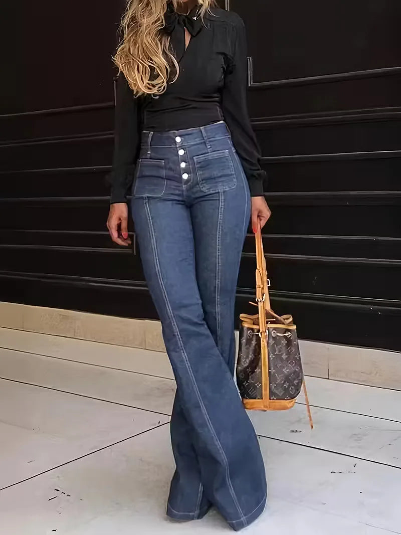 Flared jeans with high waist