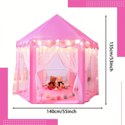 Tenda da gioco da principessa con luci a forma di stella – Perfetta per giocare in casa o all’aperto
