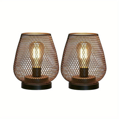 Sada stolních lamp RusticMesh – Industriální styl a atmosférické osvětlení