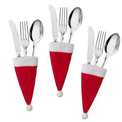 Kerstmannen bestekhouderset – Voor een feestelijk gedekte tafel