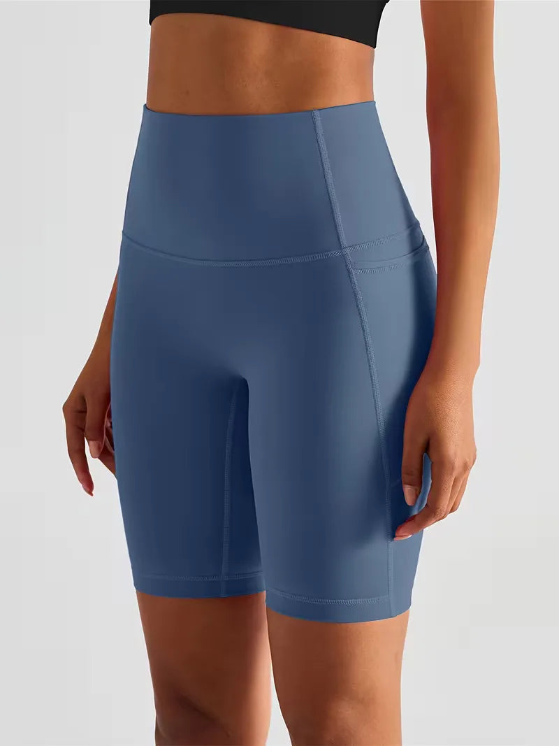 High-Waisted Sports Shorts