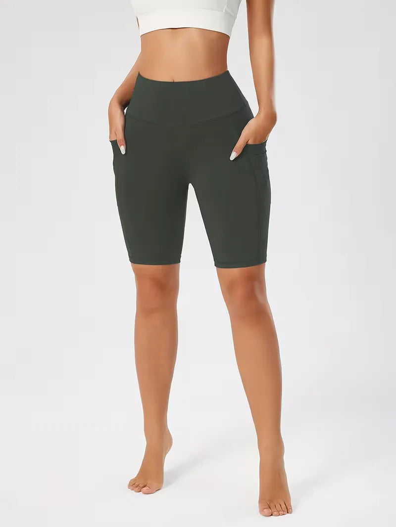 Shorts taille haute coupe slim