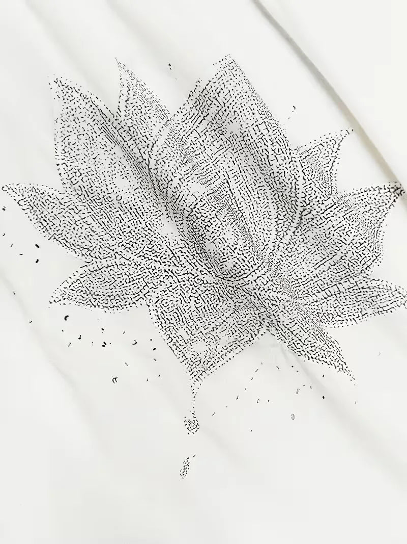 T-shirt avec imprimé fleur de lotus