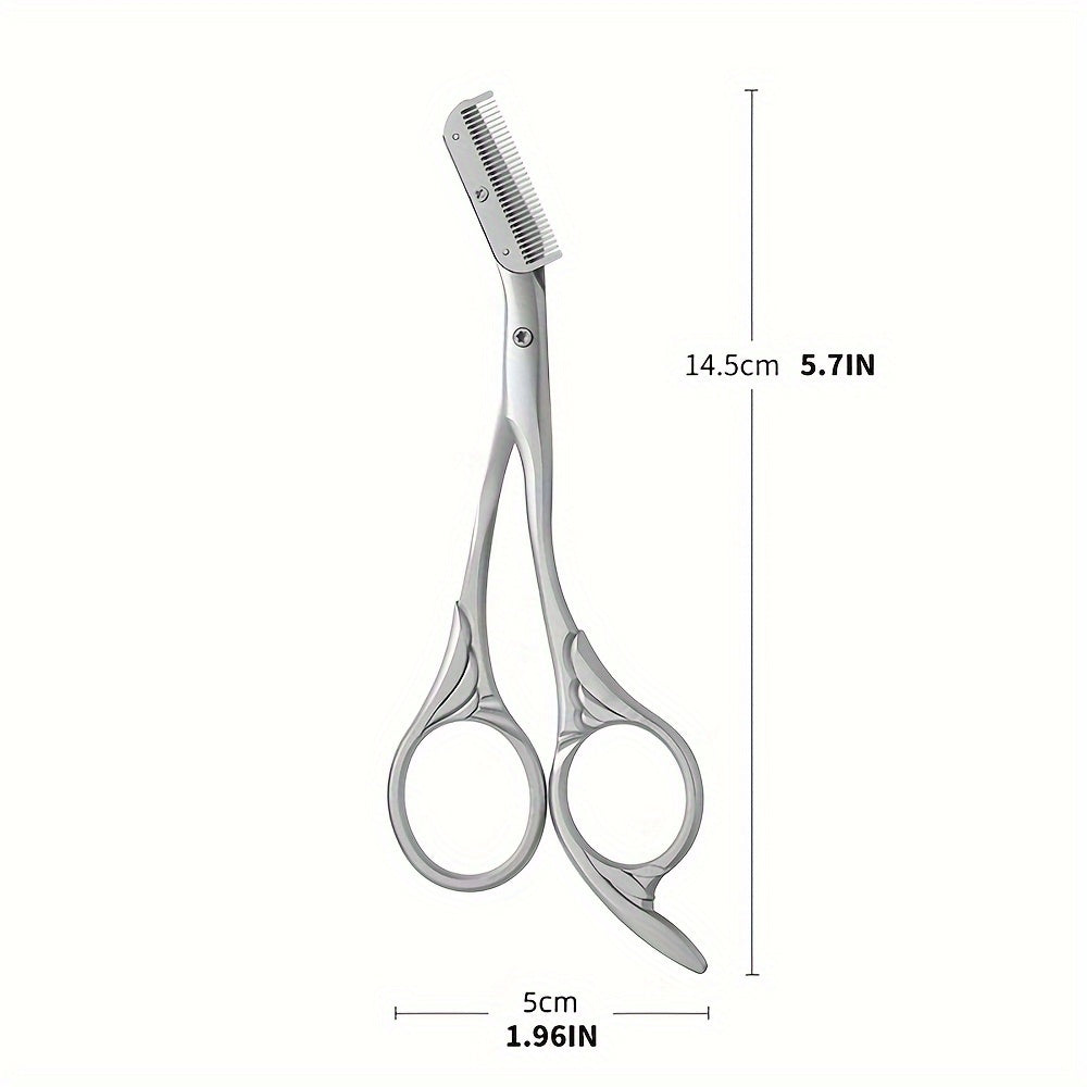 Precision Eyebrow Scissors with Comb – Hygienic and Effective