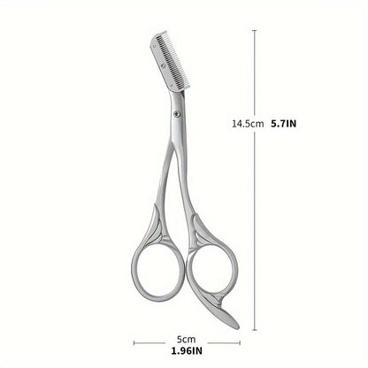 Precision Eyebrow Scissors with Comb – Hygienic and Effective