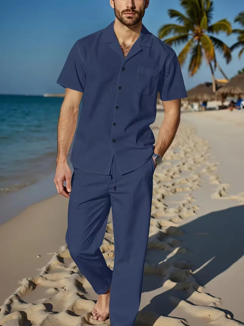 Chemise à manches courtes avec pantalon