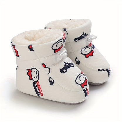 Botines de forro polar adorables y cómodos, fáciles de poner, para bebés y niñas y niños - Happie
