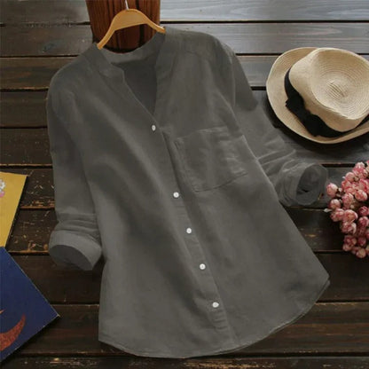 Linen Shirt for Women - Rose