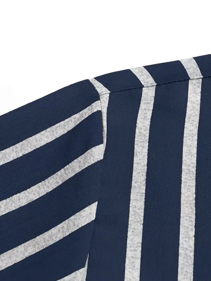 Chemise à manches courtes à rayures verticales