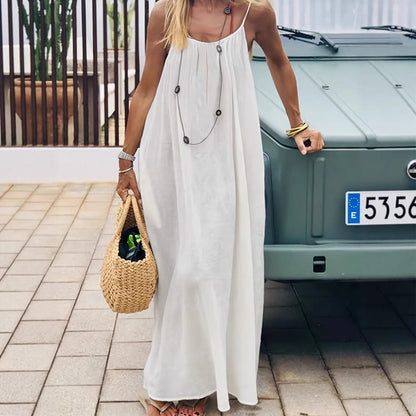 Women’s Backless Loose Fit Long Home Dress