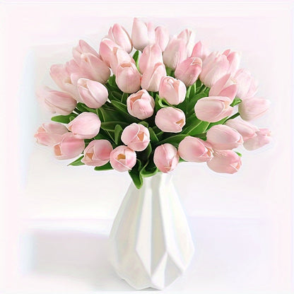 Set mit 15 naturgetreuen Kunsttulpen – ideal für Hochzeiten, Partys und die Dekoration zu Hause
