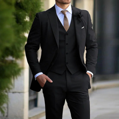 3-Piece Set for Men | Business Blazer | Waistcoat | Trousers