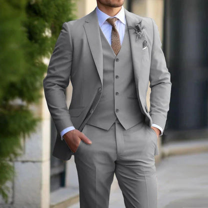 3-Piece Set for Men | Business Blazer | Waistcoat | Trousers