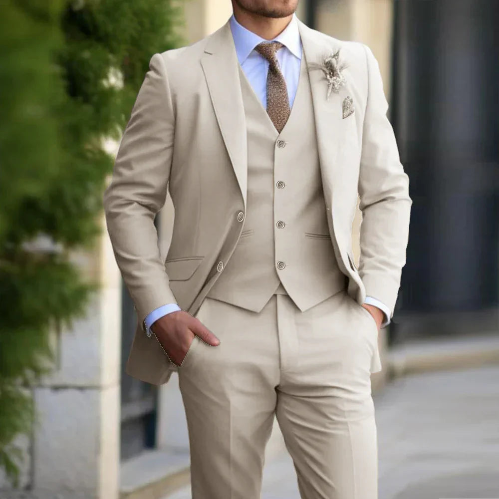 3-Piece Set for Men | Business Blazer | Waistcoat | Trousers