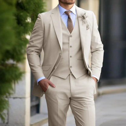 3-Piece Set for Men | Business Blazer | Waistcoat | Trousers