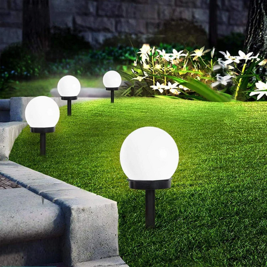 Luces de jardín esféricas impermeables de 3 piezas