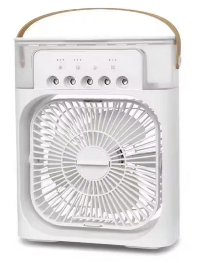3-in-1 Portable USB Fan with Humidifier and LED Night Light