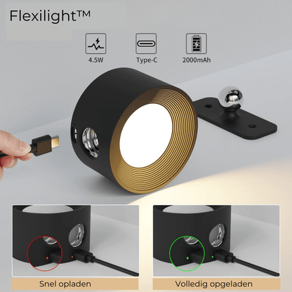 FlexiLamp - Draadloze, oplaadbare 360°-wandlamp