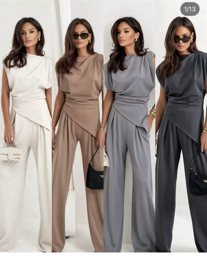 Mette - Chic sleeveless two-piece set