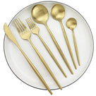 Set minimalista de cubiertos - Vajilla de acero inoxidable de 30 piezas para una mesa elegante