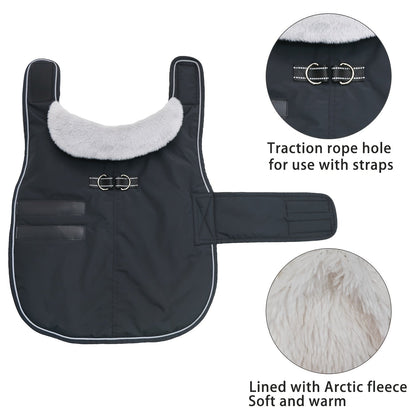 Cappotto per cani con fodera calda, adatto a diverse razze e ideale per l'inverno