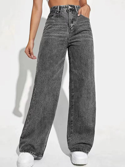 Pantalon à jambes larges avec taille haute