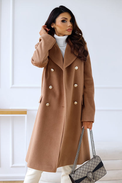 Ladies' Midi Winter Coat with Buttons