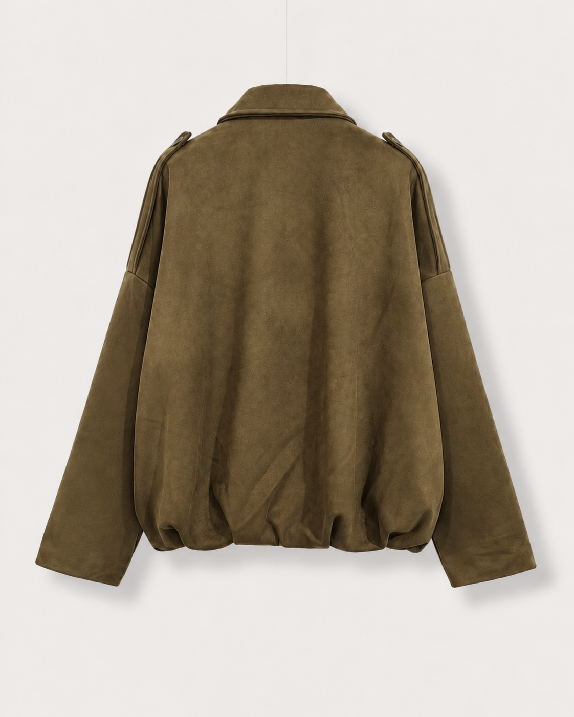 Ladies' Suede Leather Oversized Warm Jacket
