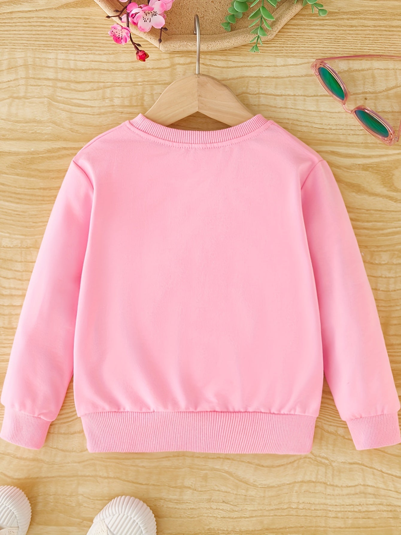 Girls' sweatshirt with unicorn print and round neck - Halina