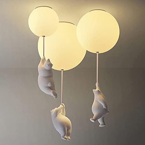 Playful Ceiling Lamp with Bears and Balloon Lights for Children's Room