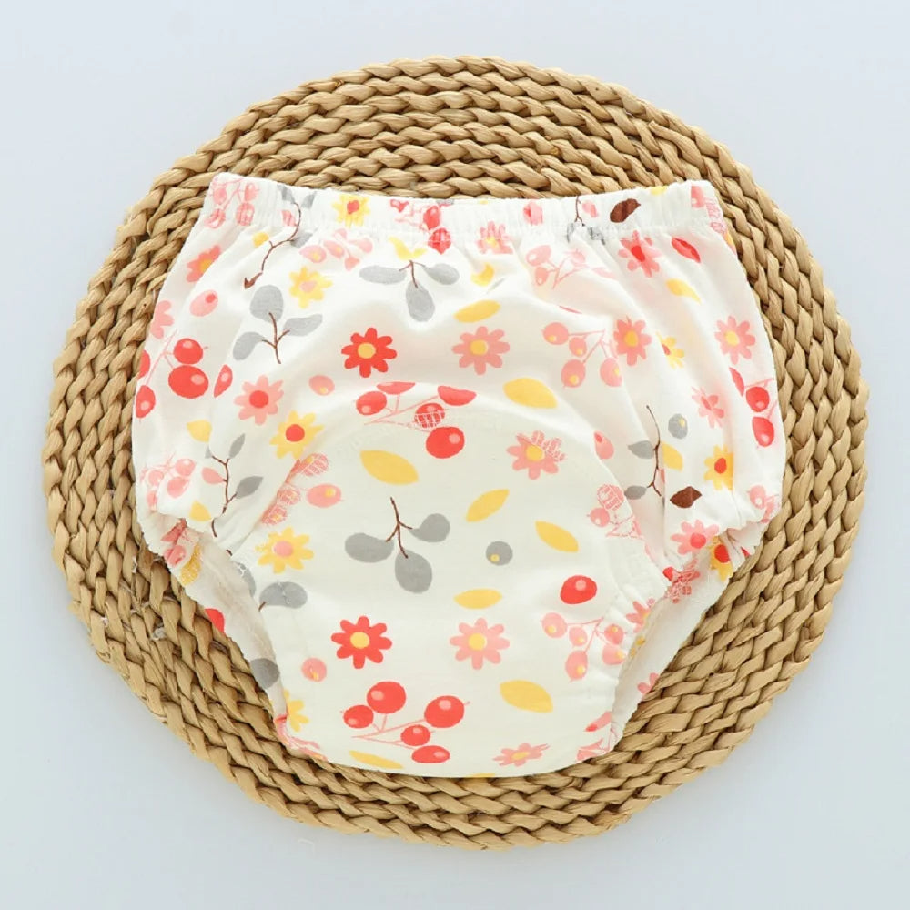 Reusable Baby Nappy Pants with Waterproof 6-Layer Crotch