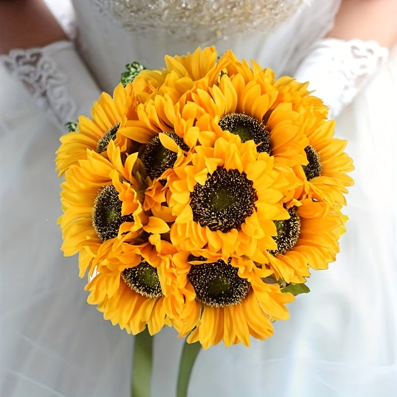 Juego de 11 girasoles vibrantes – Perfectos para el otoño, bodas y decoración del jardín