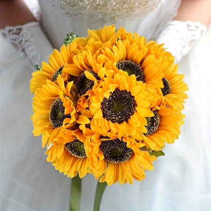 Juego de 11 girasoles vibrantes – Perfectos para el otoño, bodas y decoración del jardín