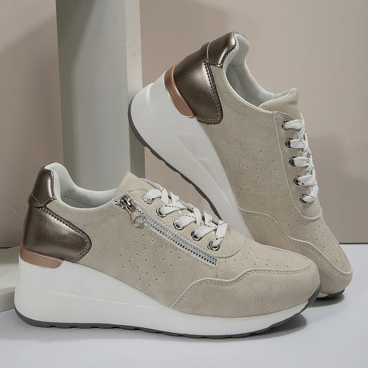 Zapatillas deportivas para mujer con suela gruesa y diseño cómodo