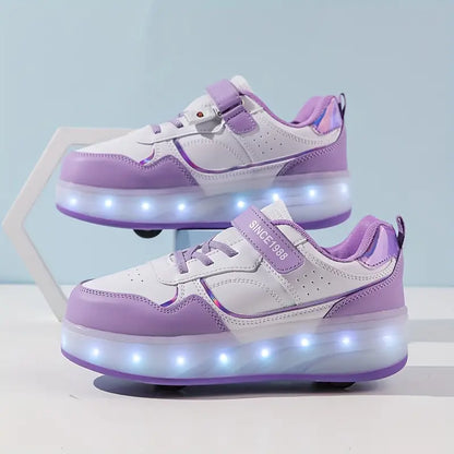 RollGlo - Trendy Roller Skates for Children - with Lights