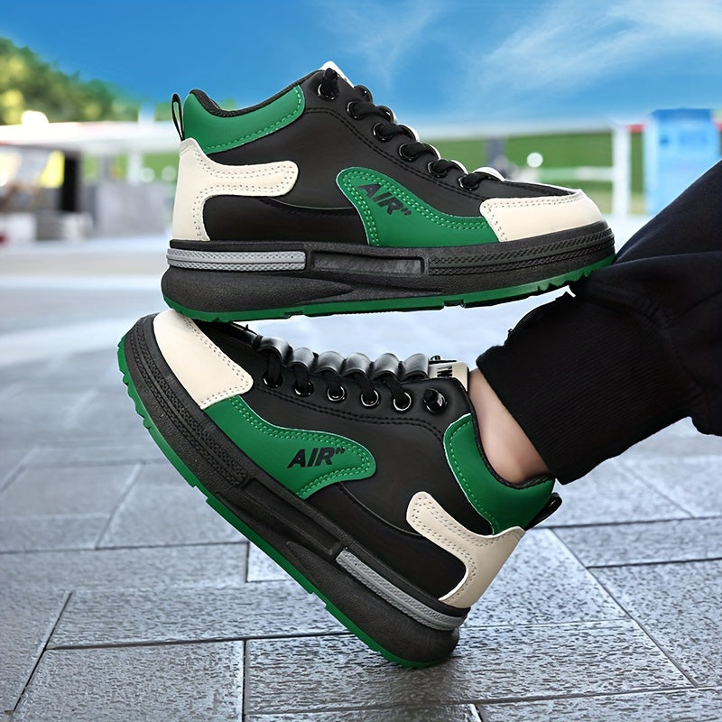 Boys' shoes, comfortable non-slip lace-up shoes with a soft sole - Leon