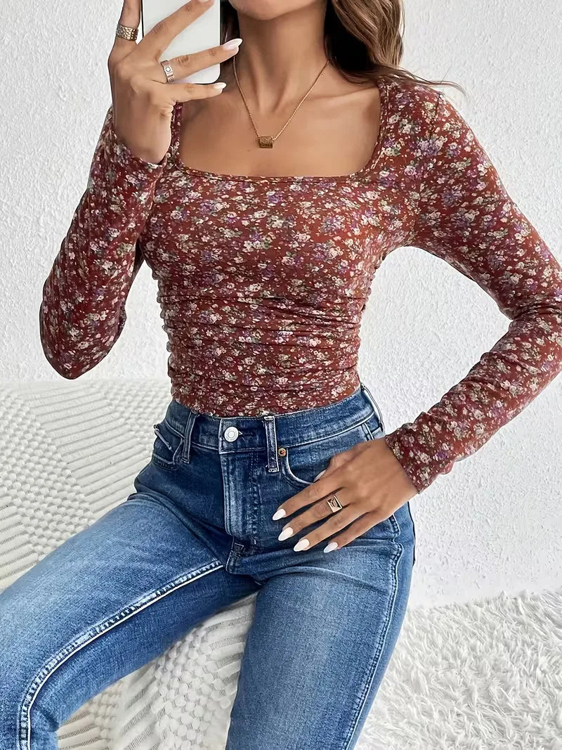 Long-sleeve with floral print