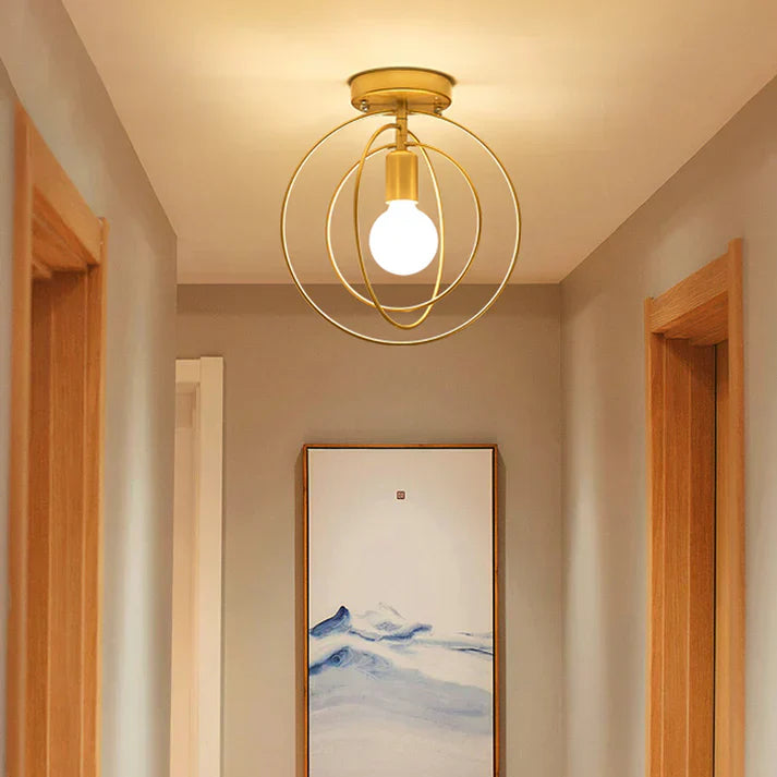 Luxury Gold Ring Ceiling Lamp