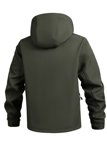Men's Outdoor Softshell Jacket with Hood – Quick-Drying and Windproof