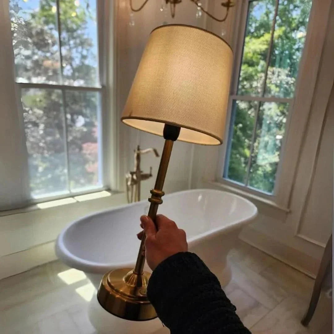 Cordless Table Lamp - LED Retro Fabric