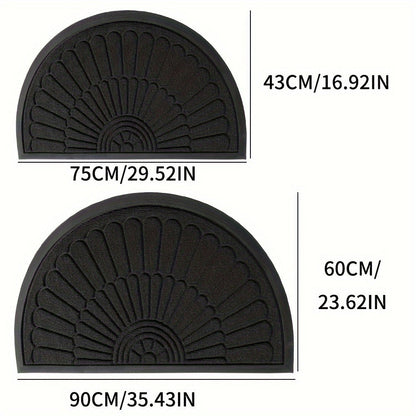 Sustainable Rubber Doormat - Half-Round Design for Outdoor and Indoor Use