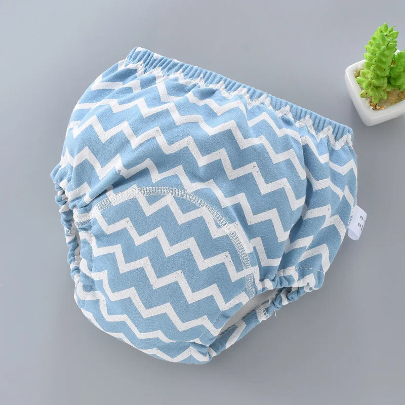 Reusable Baby Nappy Pants with Waterproof 6-Layer Crotch