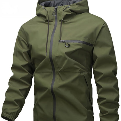 Men's Outdoor Jacket for Spring and Autumn – Windproof Hooded Jacket for Outdoor Activities